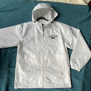 Burnin water rain jacket size large NWT